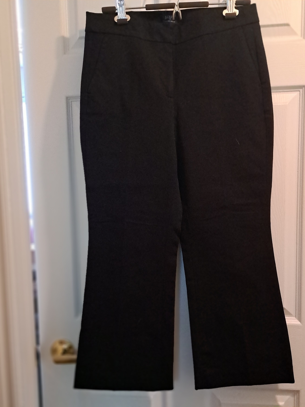 2 Pairs - Black Or Navy Blue J Crew Classic Flare Cropped Dress Pants 10 P